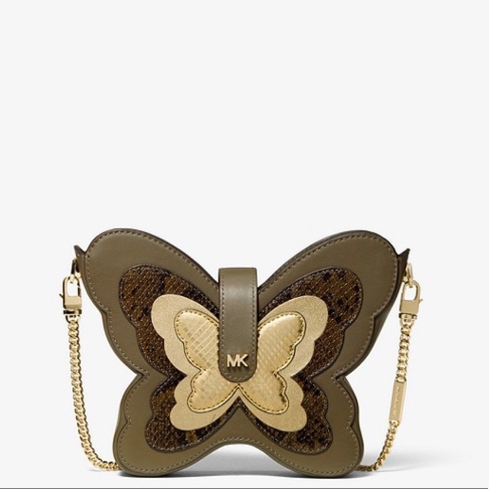 NWT Butterfly Leather Crossbody Bag